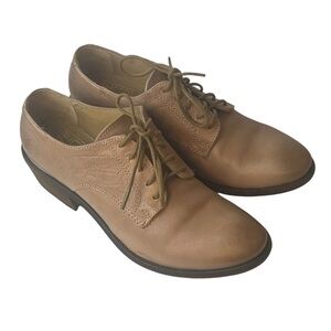Frye Womens Carson 74200 Tan Leather Lace Up Casual Oxford Shoes Size US 7 B